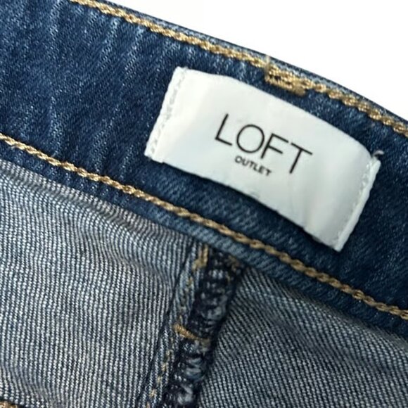 LOFT Outlet Womens Curvy Straight Leg Jeans Medium Wash Denim Size 14 - Picture 3 of 3